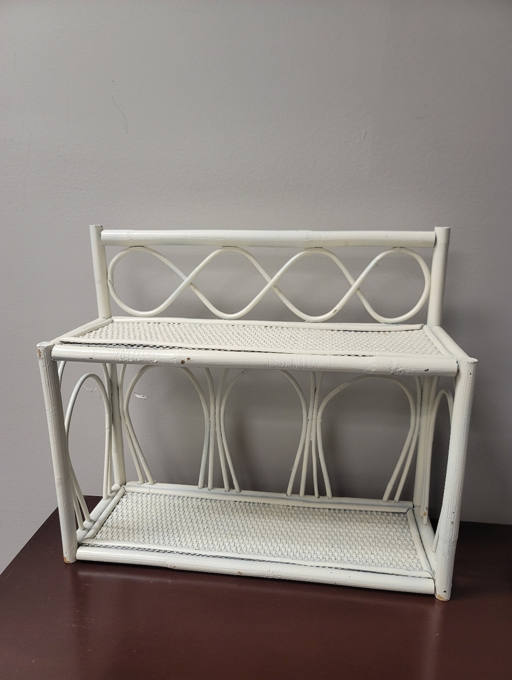 Vintage Wicker Wall Shelf